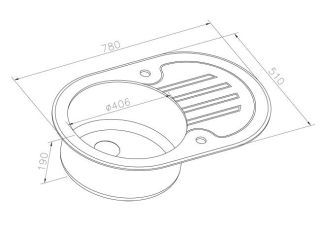 МОЙКА КУХОННАЯ ZORG INOX GLASS GL-7851-OV-BLACK-GRAFIT
